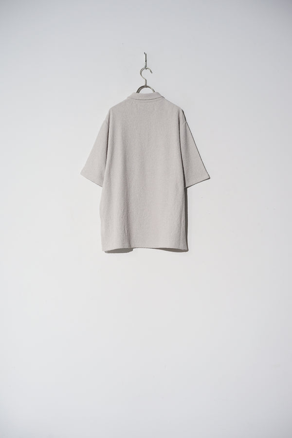 still by hand walenode / Paper boucle Zip polo shirt