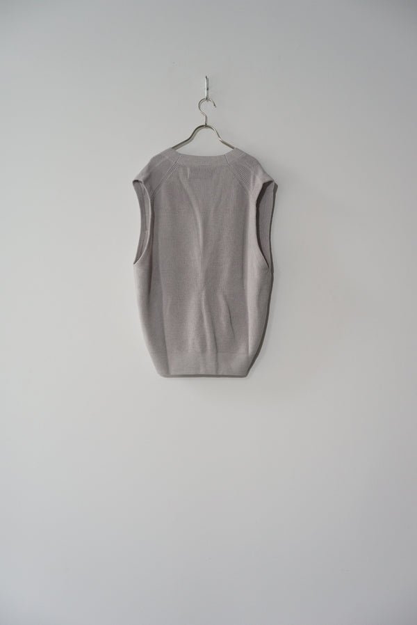 Still By Hand Walenode / Paper Wool Deep V-neck Vest
