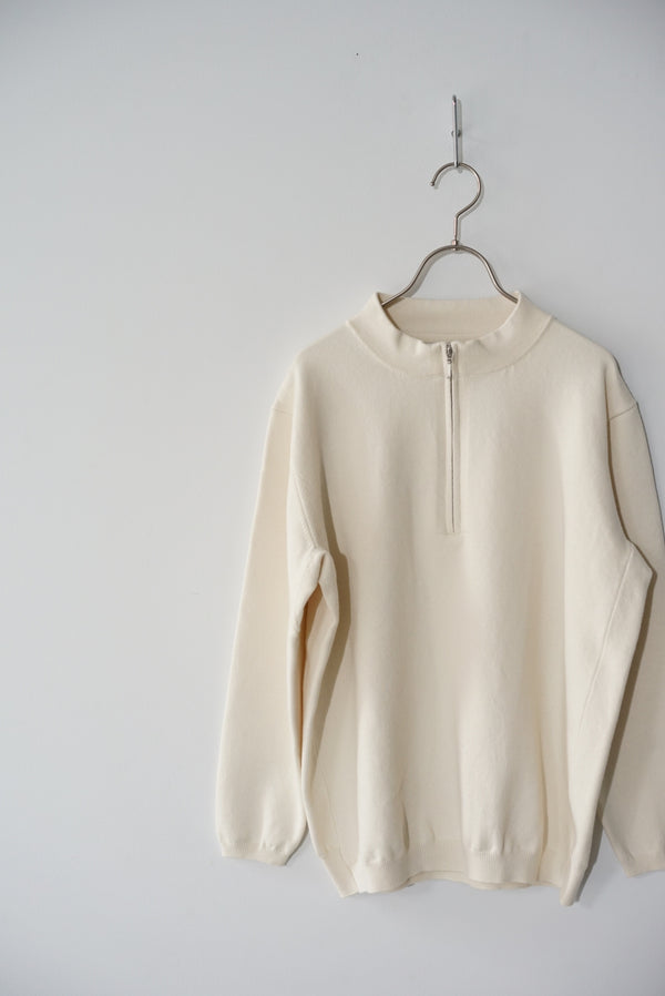 Still By Hand Walenode / Cotton Cashmere Jip Up Sweater
