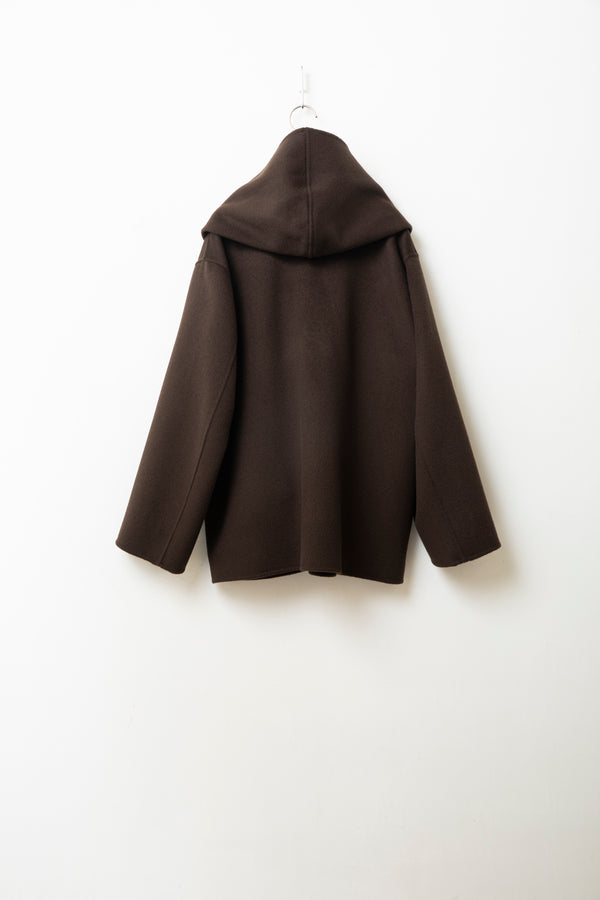 still by hand YLÈVE / SUPER100's WOOL DOUBLE CLOTH HOODED CO