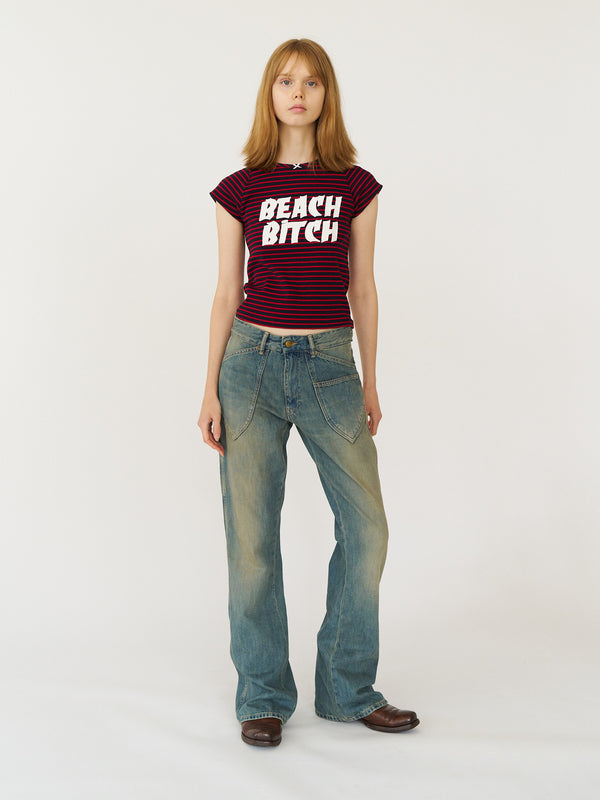 Stockholm Surfboard Club Ribbed Fitted T-Shirt