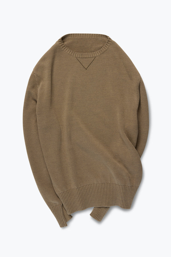 Stòffa Crewneck Sweater (Fennel Naturally Dyed Cotton Mouliné)