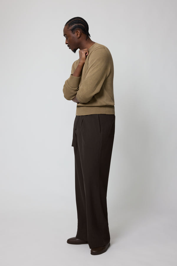 Stòffa Crewneck Sweater (Fennel Naturally Dyed Cotton Mouliné)