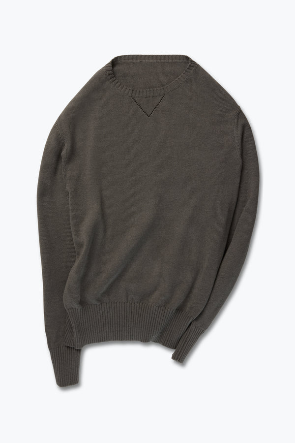 Stòffa Crewneck Sweater (Olive Naturally Dyed Cotton Mouliné)
