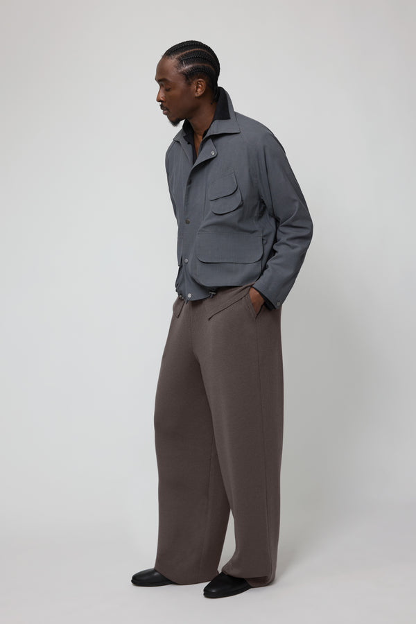 Stòffa Field Blouson (Anthracite Silk Cotton Linen Houndstooth)