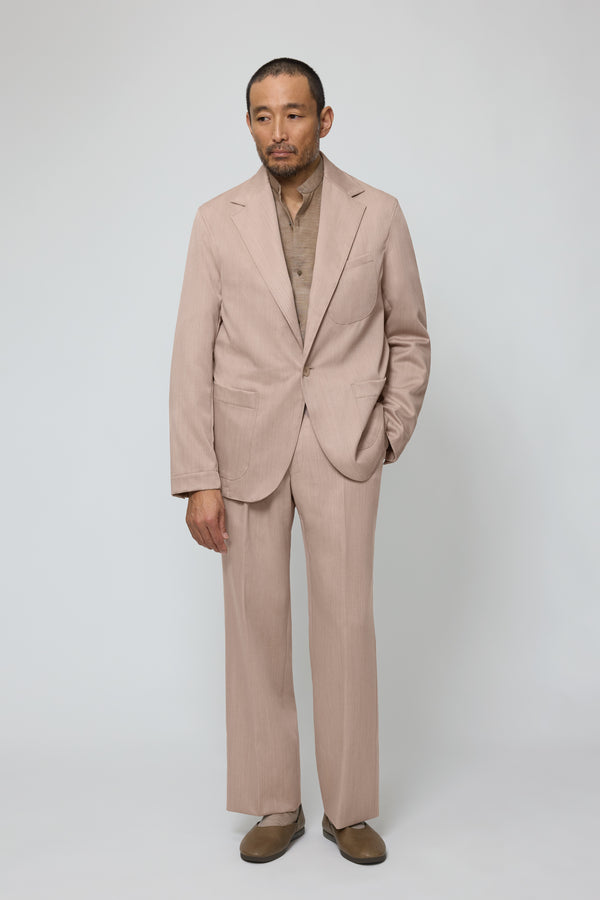 stòffa Single Breasted Shirt Jacket (Anise Naturally Dyed Wool Twill)