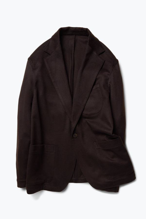 Stòffa Single Breasted Shirt Jacket (Chocolate Guarnissage Cashmere)