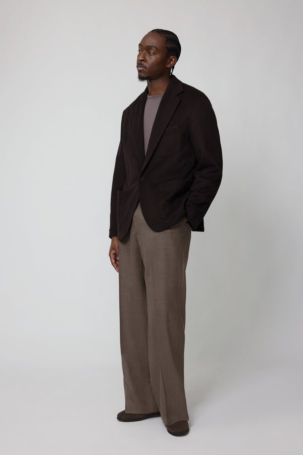 stòffa Single Breasted Shirt Jacket (Chocolate Guarnissage Cashmere)