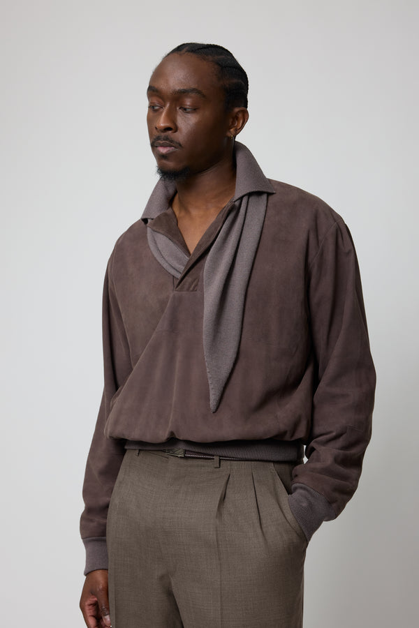 stòffa Diamond Scarf (Fig Wool Silk)