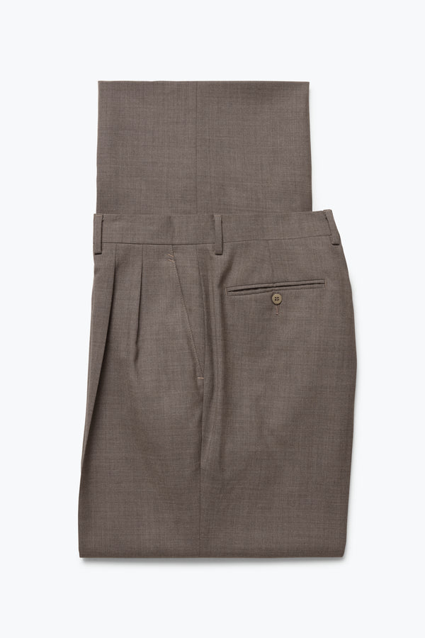 Stòffa Double Pleat Trouser (Walnut Tropical Wool)