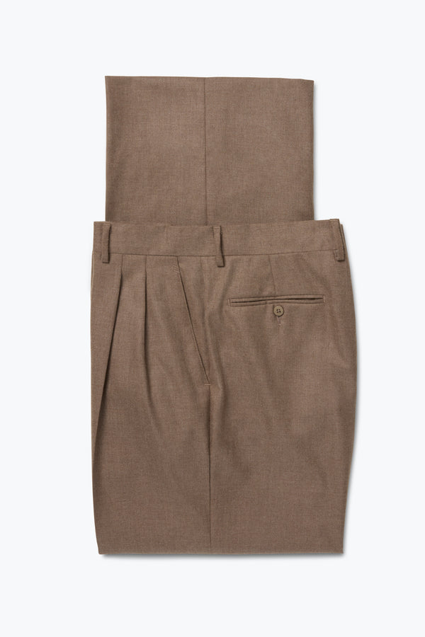 Stòffa Double Pleat Trouser (Walnut Undyed Cashmere)