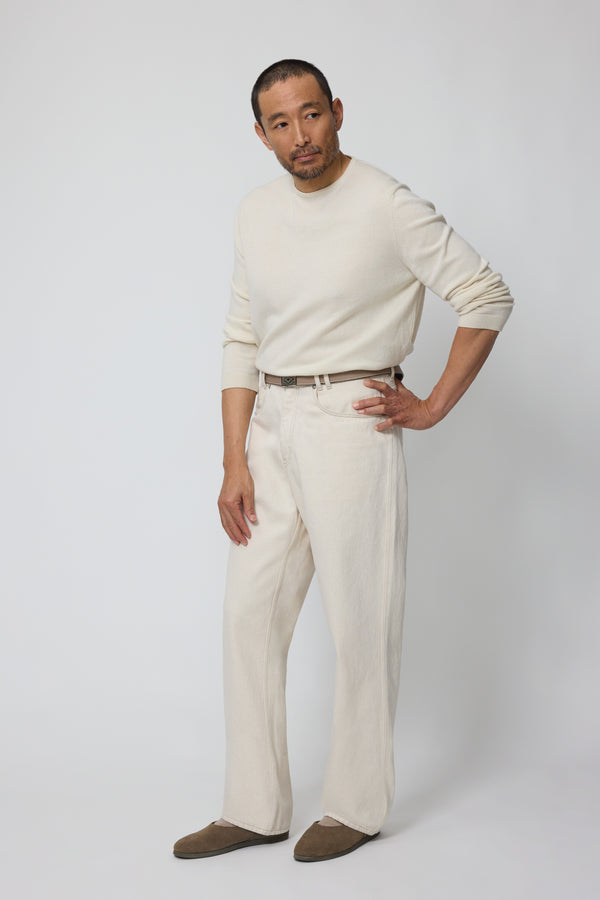 stòffa Jeans (Ecru Upcycled Cotton Twill)