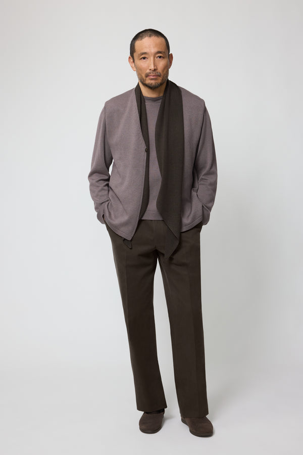 Stòffa Knit Scarf (Chocolate Wool Silk)