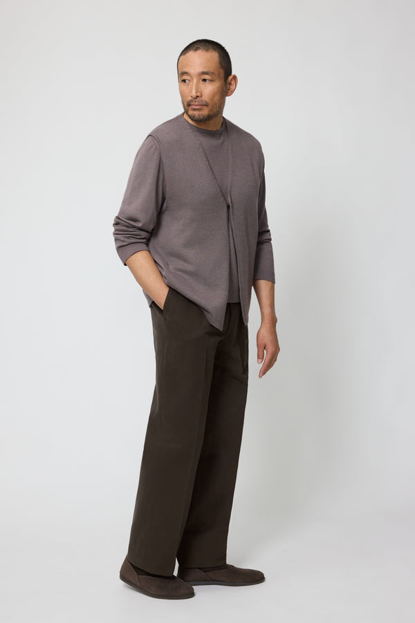 Stòffa Knit Vest (Fig Wool Silk)