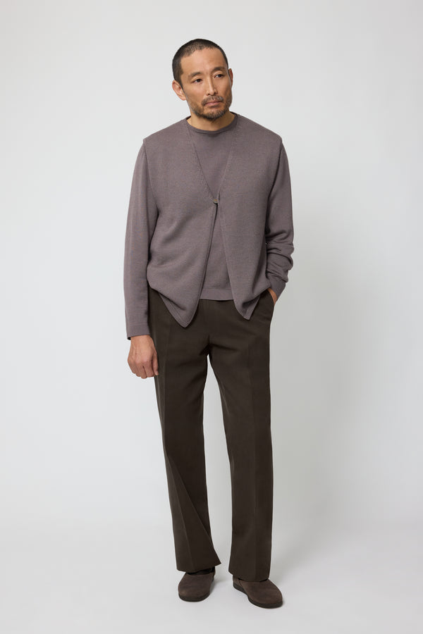 stòffa Knit Vest (Fig Wool Silk)