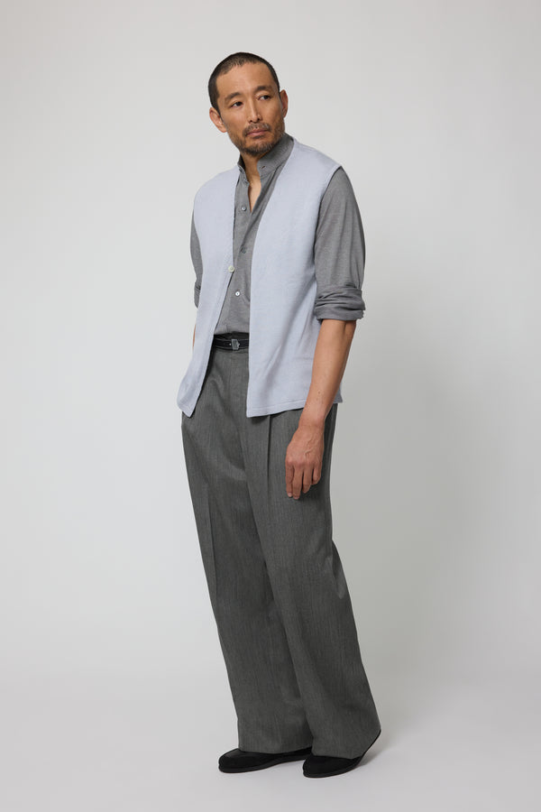 stòffa Knit Vest (Pearl Wool Silk)