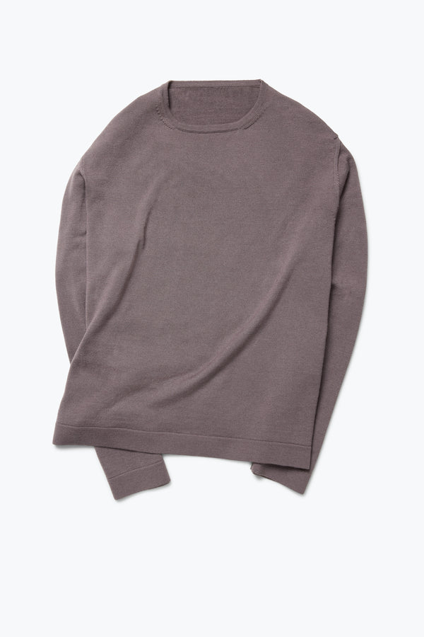 Stòffa Long Sleeve Knit T-Shirt (Fig Wool Silk)