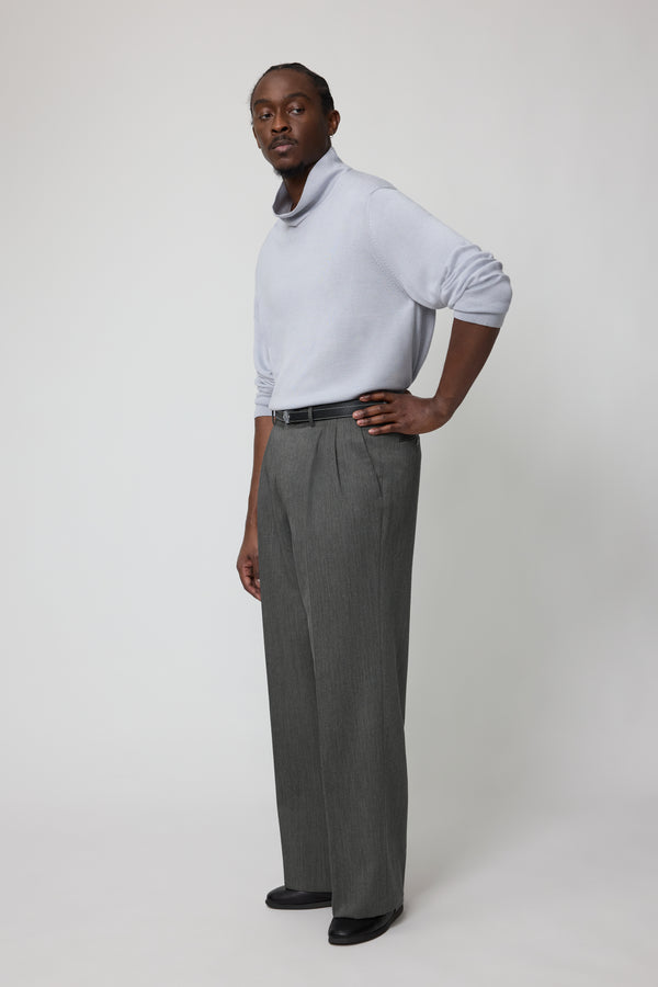 Stòffa Mock Neck (Pearl Wool Silk)