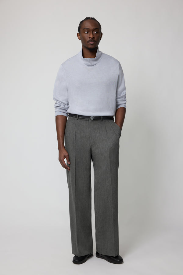 stòffa Mock Neck (Pearl Wool Silk)