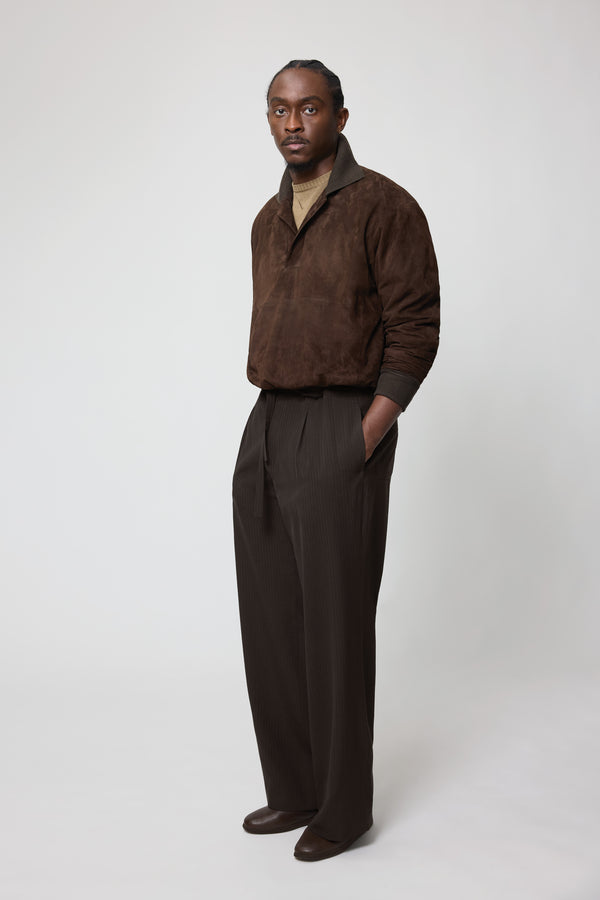 Stòffa Polo Blouson (Chocolate Lamb Suede)