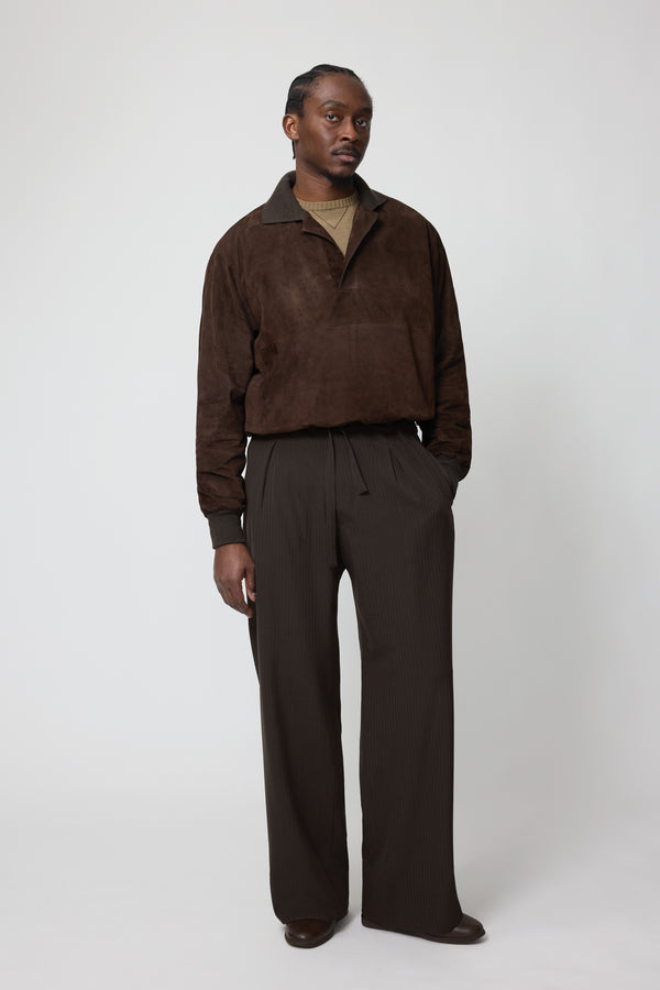 stòffa Polo Blouson (Chocolate Lamb Suede)