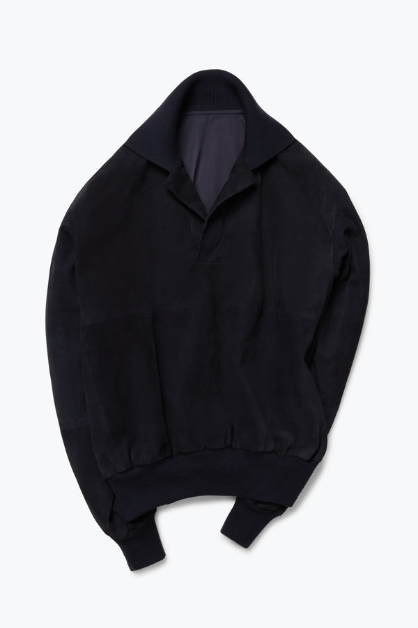 Stòffa Polo Blouson (Navy Lamb Suede)