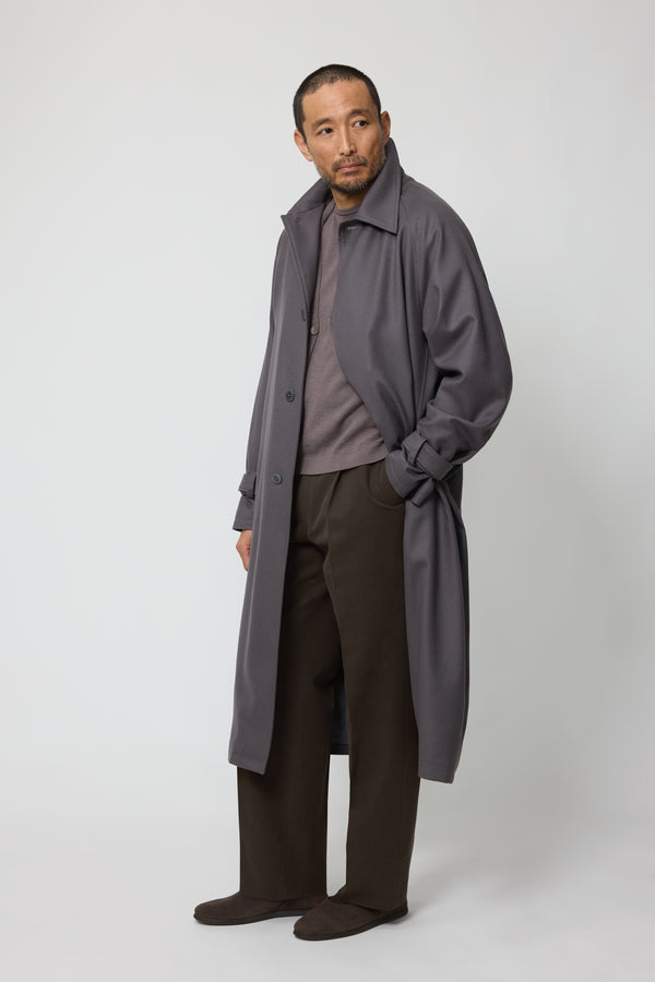 Stòffa Raglan Coat (Graphite Pressed Flannel)