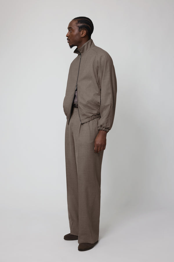 stòffa Reversible Blouson (Walnut Tropical Wool)