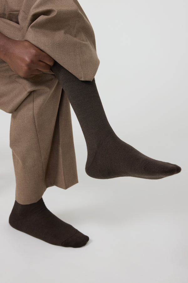 stòffa Sock (Chocolate Wool Silk)