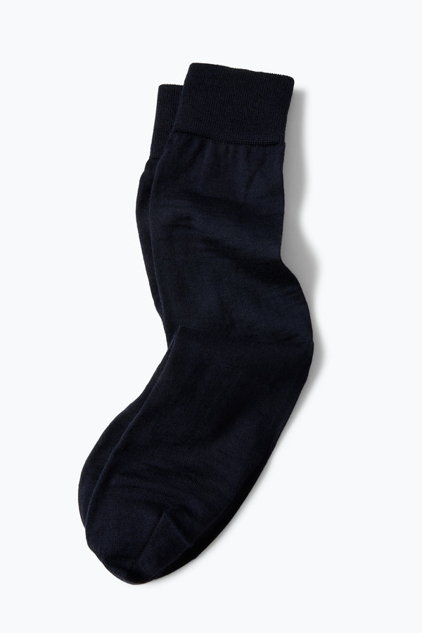 Stòffa Sock (Navy Wool Silk)