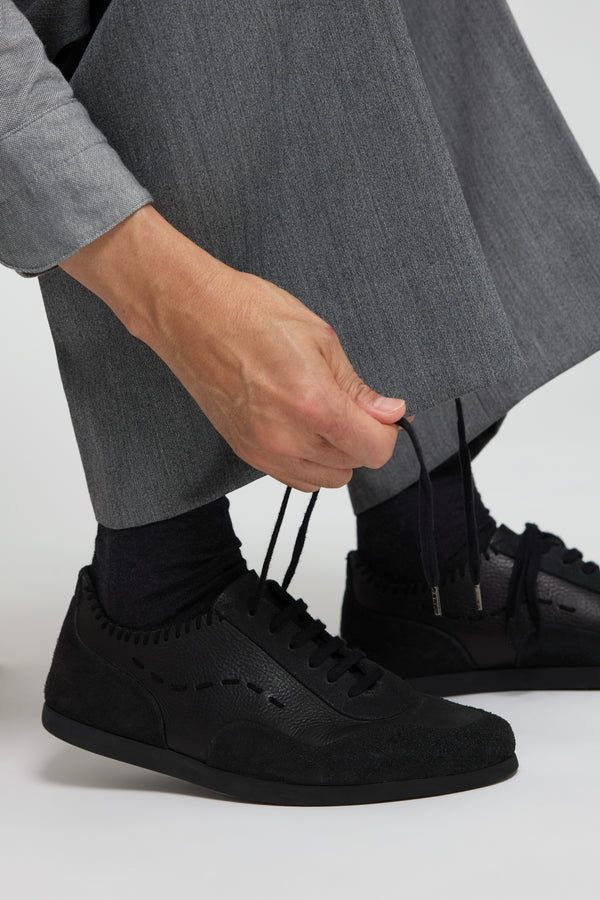 stòffa Trainer - Special Edition (Black Suede & Leather)