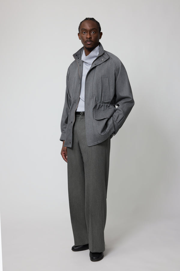 stòffa Traveler Jacket (Grey Naturally Dyed Wool Twill)