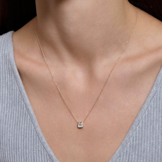 Stone And Strand 1 CTW LAB-Created Asscher Necklace