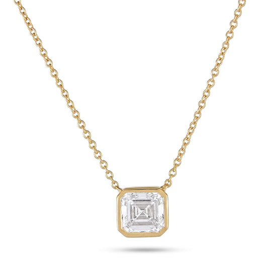 stone and strand 1 CTW LAB-Created Asscher Necklace