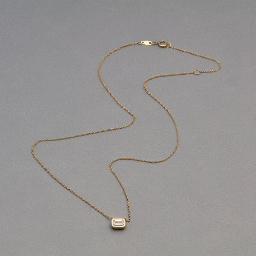 Stone And Strand 1 CTW LAB-Created Emerald Cut Necklace