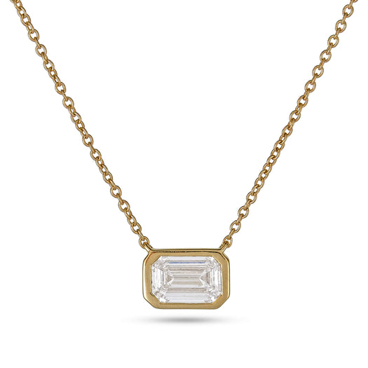 stone and strand 1 CTW LAB-Created Emerald Cut Necklace