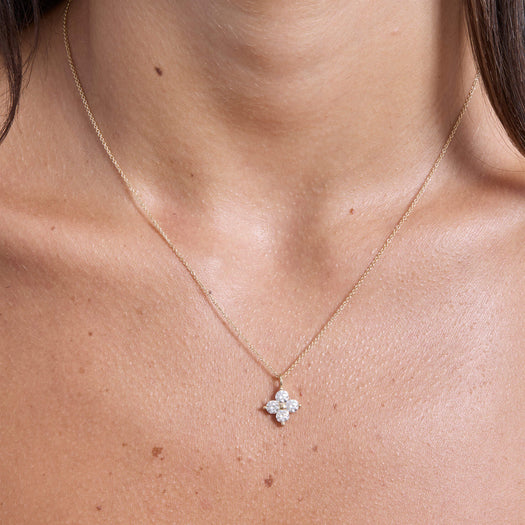 Stone And Strand 1CTW Luckiest Clover LAB-Created Diamond Necklace