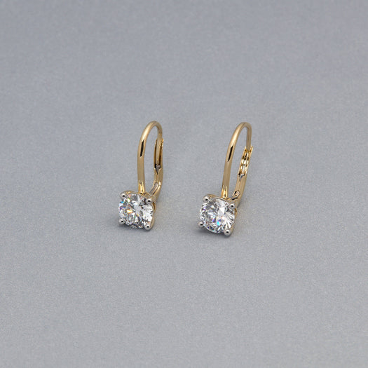 Stone And Strand 2 CTW LAB-Created Diamond Lever Back Earrings