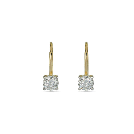 stone and strand 2 CTW LAB-Created Diamond Lever Back Earrings