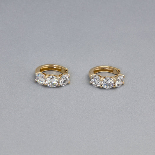 Stone And Strand 4.5CTW LAB-Created Chubby Diamond Hoops