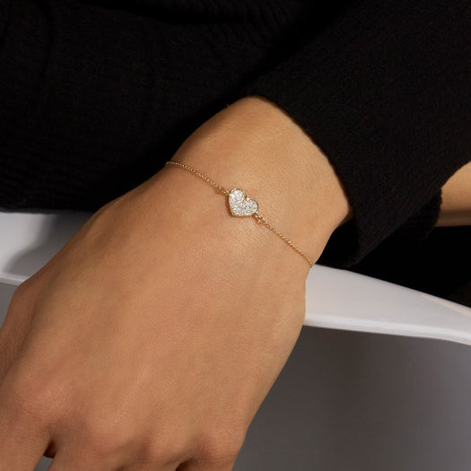 Stone And Strand All My Love Sparkle Heart Diamond Bracelet