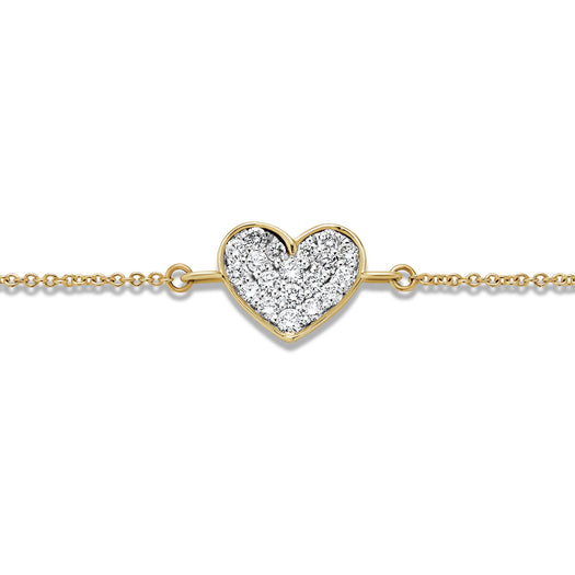 Stone And Strand All My Love Sparkle Heart Diamond Bracelet