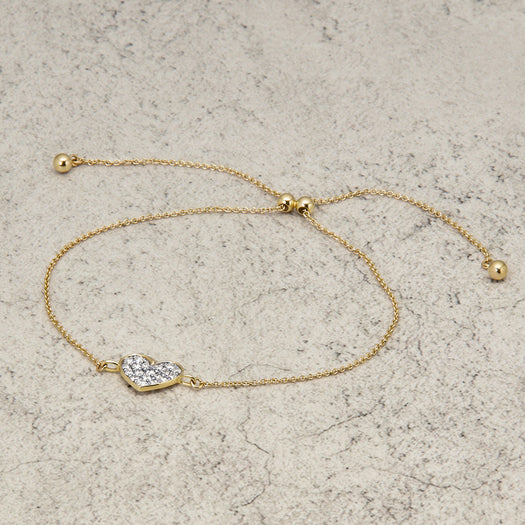 Stone And Strand All My Love Sparkle Heart Diamond Bracelet