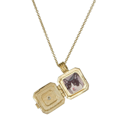 Stone And Strand Beekman Birthstone Locket Necklace