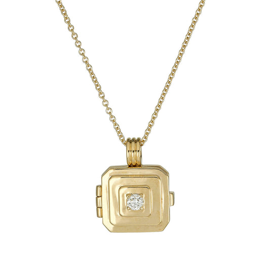 stone and strand Beekman Birthstone Locket Necklace