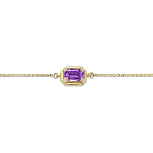 stone and strand Birthstone Emerald Cut Bonbon Bracelet