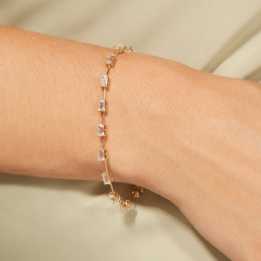 Stone And Strand Candyland White Topaz Tennis Bracelet