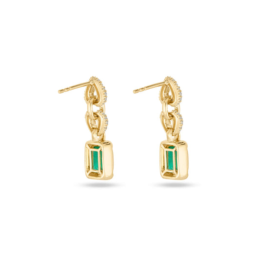 Stone And Strand Classic Pave Emerald Drop Earrings
