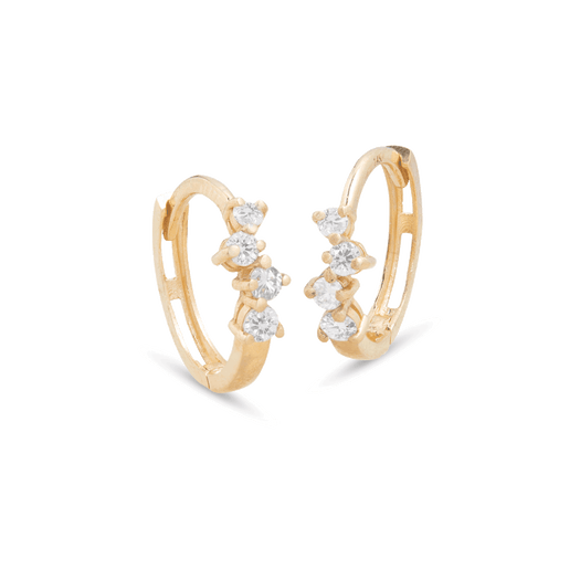 stone and strand Dainty Sparkle Diamond Cluster Huggies