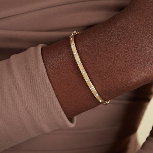 Stone And Strand Dainty Together Forever Diamond Bangle